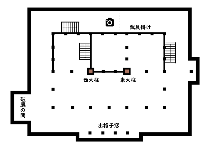 姫路城大天守二階平面図