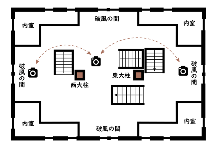 姫路城大天守五階平面図