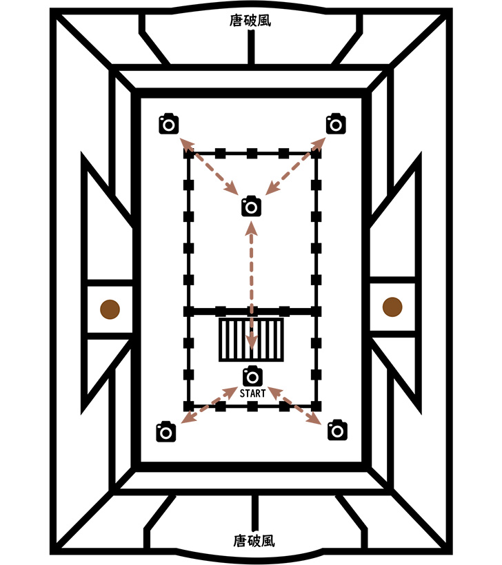 彦根城天守三階平面図