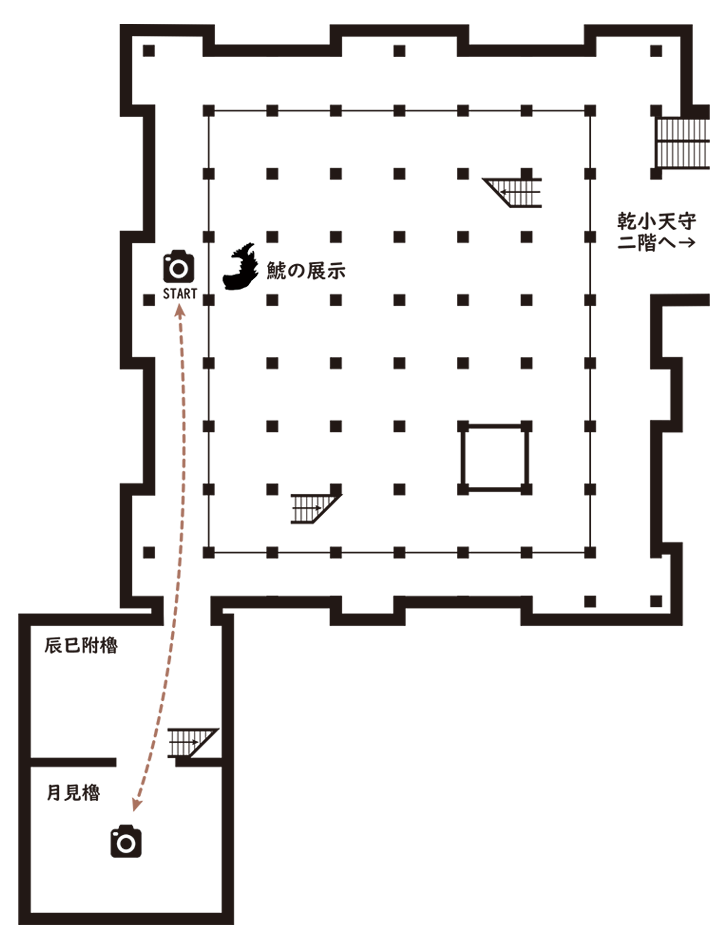 松本城大天守一階平面図