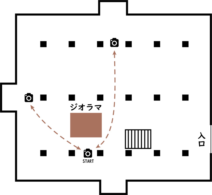 丸岡城天守一階平面図