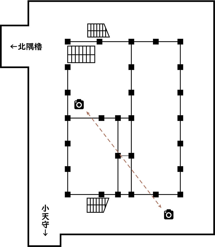 松山城天守一階平面図